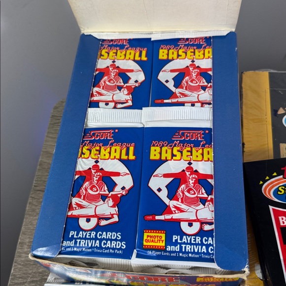 Lot of baseball cards sealed upper deck score Topps 1989 stadium club - Picture 3 of 6